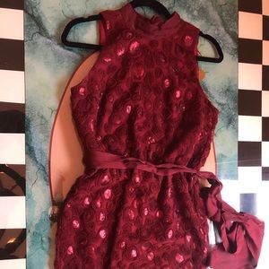 Red cocktail dress